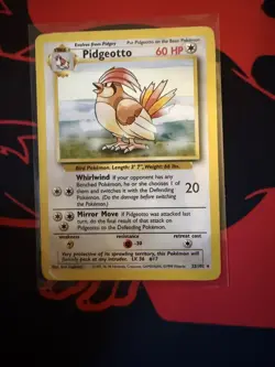 Pokemon TCG Pidgeotto Base Set 22/102 Regular Rare LP. - Image 1