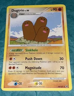 Dugtrio Platinum 24/127 Regular Rare Pokemon TCG - Image 1