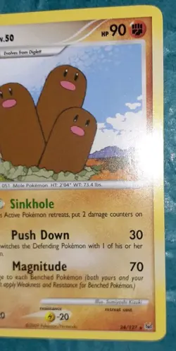 Dugtrio Platinum 24/127 Regular Rare Pokemon TCG - Image 2