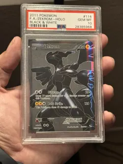 Pokemon Zekrom Black & White Full Art Gray Background #114 PSA 10 Gem Mint - Image 1