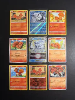 9 Vulpix Pokemon Card Collection SM SWSH SV Reverse Holo Ultra Rare PTCG D5 - Image 1