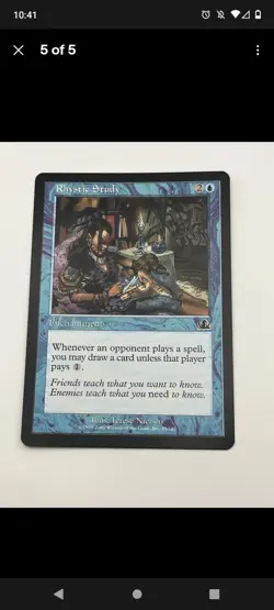 Rhystic Study- Prophecy Card - NM -Magic The Gathering -MTG 1x Card - Image 1