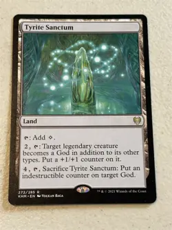 mtg Tyrite Sanctum, rare land from Kaldheim, slight play - Image 1