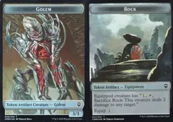 MTG Commander Legends - Rock & Golem 3/3 [Token] (Foil) - Image 1