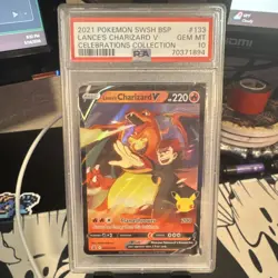 2021 Pokemon Lance's Charizard V SWSH133 Promo Holo SWSH PSA 10 - Image 1