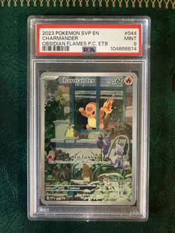 Obsidian Flames ETB Charmander SVP044 Pokemon Center Promo Stamped - PSA 9 - Image 1