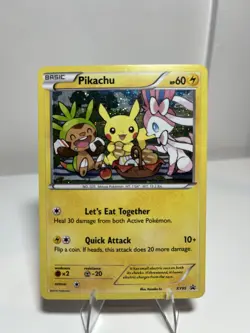 Pikachu XY95 XY Black Star Promo Holo Pokemon TCG ft. Sylveon And Chespin - Image 2