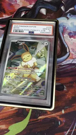 Eevee #173 Prismatic Evolutions Pokemon Center Stamped Promo PSA 10 with Gaurd - Image 2