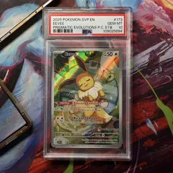 Eevee #173 Prismatic Evolutions Pokemon Center Stamped Promo PSA 10 with Gaurd - Image 3