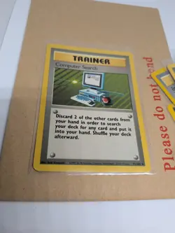 Pokemon TCG Computer Search Base Set 71/102 Regular Rare mp - Image 2