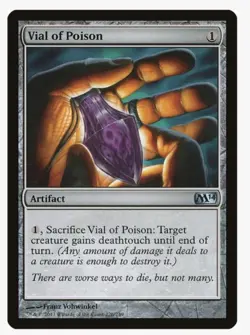 Vial of Poison #226 M14 Magic Card in a Protective Sleeve NM - Image 1