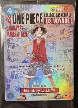 One Piece College US Voyage Basketball Luffy Card - UNOPENED ILLINOIS - Image 1