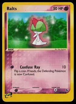 Pokemon Card - Ralts Ruby and Sapphire 66/109 Common Reverse Holo - Image 1
