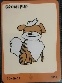 Growlpup 0058 Dysfunctional Passholder Pokenot Pokenots 151 Card - Image 1