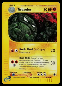 Pokemon Card - Graveler Expedition 79/165 Uncommon Reverse Holo - Image 1