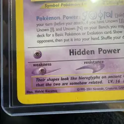 Pokemon TCG Unown Black Star Promo Card 38/53 - Image 2