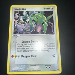 Rayquaza 9/106 EX Emerald Holo Secret Ultra Raro Pokemon TCG Nintendo Vintage MP - Image 2