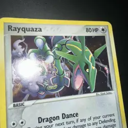 Rayquaza 9/106 EX Emerald Holo Secret Ultra Raro Pokemon TCG Nintendo Vintage MP - Image 3
