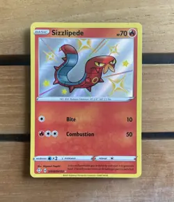 Pokemon - Sizzlipede - SV018/SV122 - Shining Fates Shiny Vault - Holo - Image 1