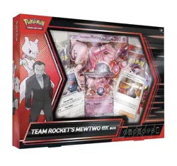 Pokemon TCG: Team Rocket’s Mewtwo ex Box (3 Foil Promo Card,1 Oversize Foil Card - Image 1
