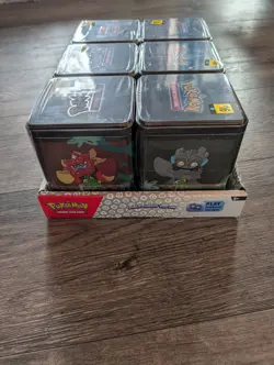 6x Pokemon Stacking Tins (3 Booster Packs Inside), 18 BOOSTER PACKS 🔥 - Image 2