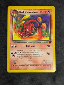 Dark Charmeleon 32/82 [Gold W Stamp] Team Rocket Promo Stamped [MP] Pokemon TCG - Image 1