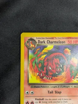 Dark Charmeleon 32/82 [Gold W Stamp] Team Rocket Promo Stamped [MP] Pokemon TCG - Image 2