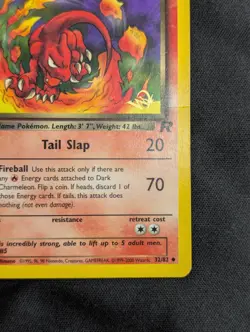 Dark Charmeleon 32/82 [Gold W Stamp] Team Rocket Promo Stamped [MP] Pokemon TCG - Image 4