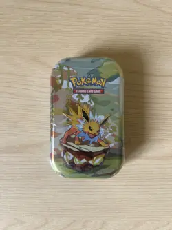Pokemon TCG Scarlet & Violet Prismatic Evolutions Mini Tin - Jolteon New Sealed - Image 1