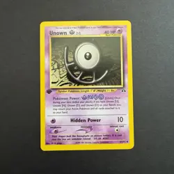 NM Pokemon TCG Unown U 51/75 (Neo Discovery / 1st Edition / 2001) - Image 1