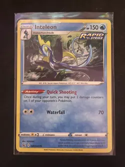 Inteleon - SWSH279 - Pokemon Promo Sword & Shield Ultra Rare Holo Card NM - Image 1
