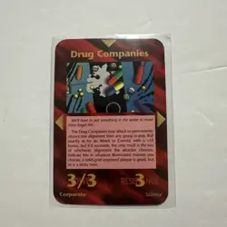 Drug Companies Card INWO Illuminati New World Order Assassins Game AND Militia - Image 1