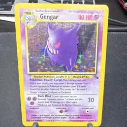 Pokemon 1999 Fossil Gengar Holo Rare Unlimited 5/62 English Vintage Card - Image 1