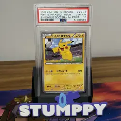 PSA 10 PITCH'S PIKACHU XY-P | 1st Print Soccer Graded Pokemon Card - Image 1