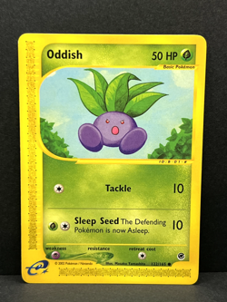Oddish Pokemon TCG Card Expedition Base Set 122/165 Regular Common - LP - Image 1