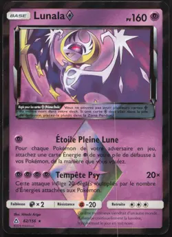Carte Pokemon Lunala Prisme 62/156 Holo Ultra-Prisme Francais - Image 1
