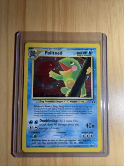 Politoed - 8/75 - Pokemon Neo Discovery Unlimited Holo Rare Card WOTC NM - Image 1