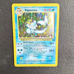 Pokemon Vaporeon 12/64 Jungle Holo Rare Stage 1 80 HP Card English - Image 1