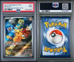 2023 Pokemon Paldea Evolved Pokemon Center ETB PROMO SVP #027 Pikachu PSA 9 - Image 3