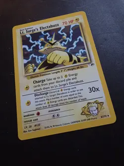 Pokemon Lt. Surge's Electabuzz 6/132 Gym Heroes Holo Rare - Image 1