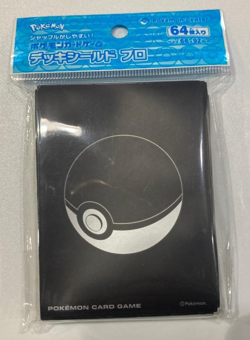 Pokemon tcg 2021 Poke Ball Black Matte Sleeves 64ct Pokemon Center Japan - Image 1
