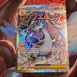 Pokemon Mega Charizard X EX 023 Me: Mega Evolution Promo Full Art Holo 360 HP - Image 1