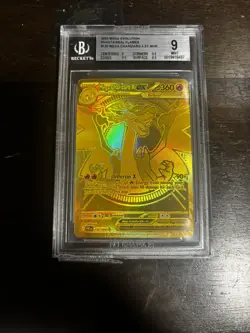 Pokemon Mega Charizard X EX MHR Holo 130/094 Phantasmal Flames Beckett 9 2025 - Image 1