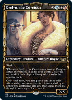 x1 Evelyn, the Covetous - Foil - Showcase R MTG Streets of New Capenna M/NM, Eng - Image 1