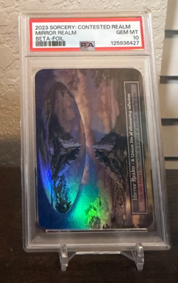 Sorcery Contested Realm - Beta - Mirror Realm Foil PSA 10 - Image 1