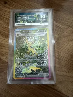 Ace 10 Leafeon Ex Prismatic Evolutions Sir 144/131 Pokemon card - Image 1