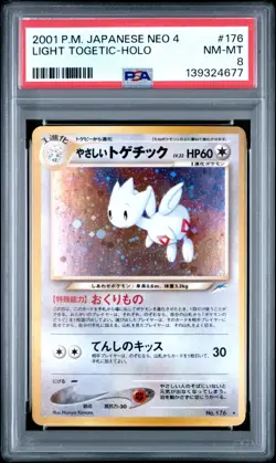 PSA 8 Light Togetic - Japanese Neo Destiny Holo Pokemon Card - Pokemon TCG - Image 1