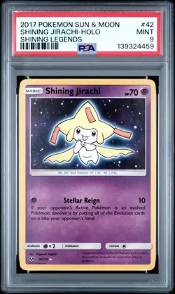 PSA 9 Shining Jirachi #42 - Shining Legends Holo Pokemon Card - Pokemon TCG - Image 1
