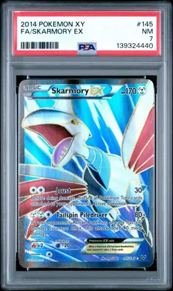 PSA 7 Skarmory EX #145 - XY Base Set Full Art Pokemon Card Pokemon TCG - Image 1