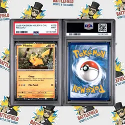 2025 POKEMON HOLIDAY CALENDAR #025 PIKACHU PSA 9 - Image 1